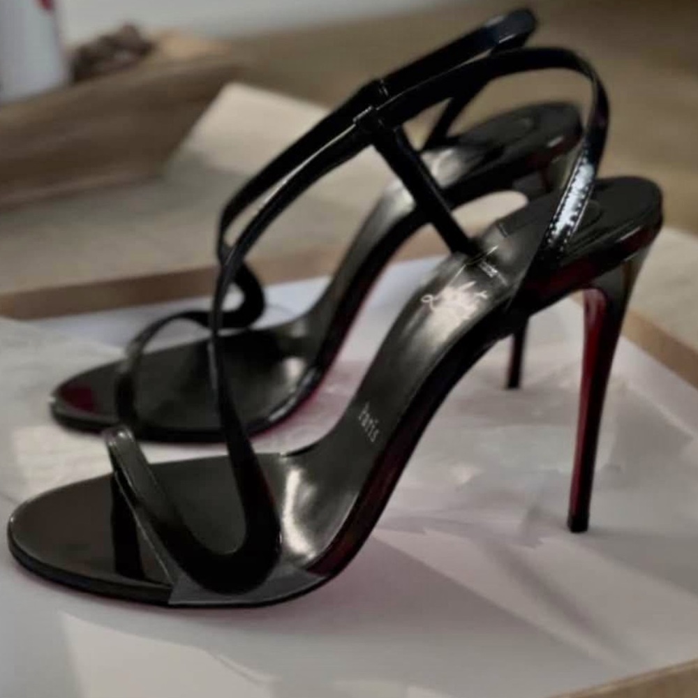 Christian Louboutin Rosa Z Patent Leather 100MM Sandals - Picture 8 of 9